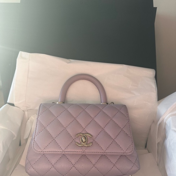 AUTHENTIC 2024 CHANEL Mini Coco Top Handle - Picture 4 of 7